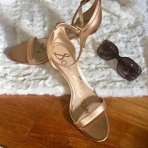 Sam Edelman Authentic ‘Eleanor’ Gold Strap Heels